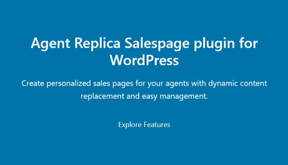 Replica Salespage plugin