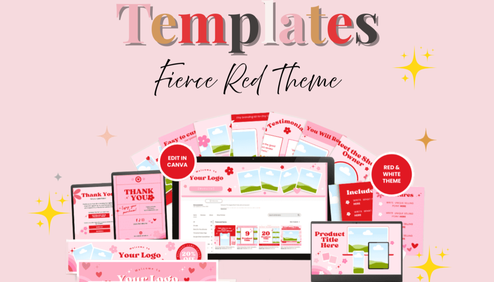 Branding Kit Templates- Theme Fierce Red