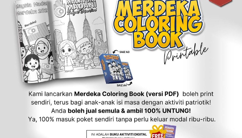 MERDEKA Coloring Book by Trio Hustle